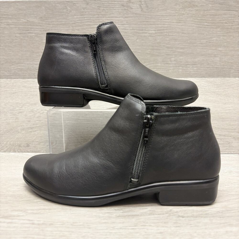 NAOT Helm Black Leather Booties  EU 38 US 7